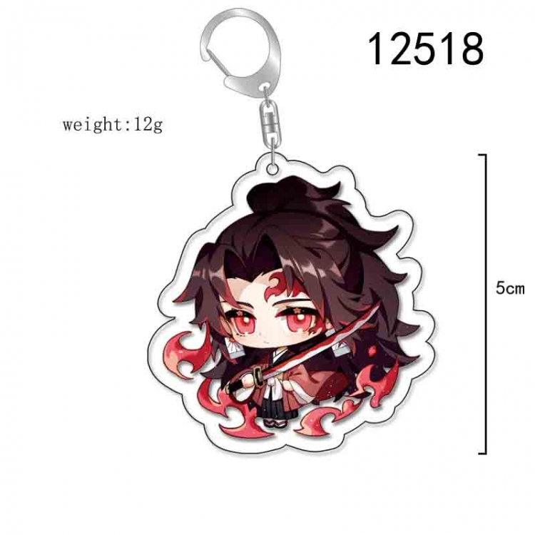 Demon Slayer Kimets Anime Acrylic Keychain Charm  price for 5 pcs 12518