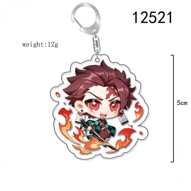 Demon Slayer Kimets Anime Acrylic Keychain Charm  price for 5 pcs 12521