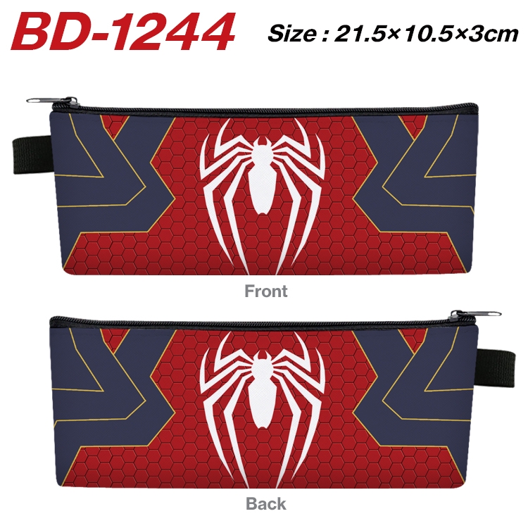 Super hero Film and television PU leather zipper pencil case stationery box 21.5X10.5X3CM BD-1244