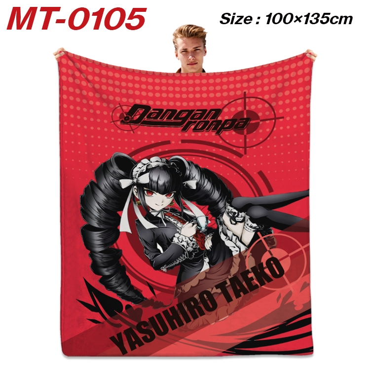 Dangan-Ronpa Anime Flannel Blanket Air Conditioning Quilt Double Sided Printing 100x135cm MT-0105