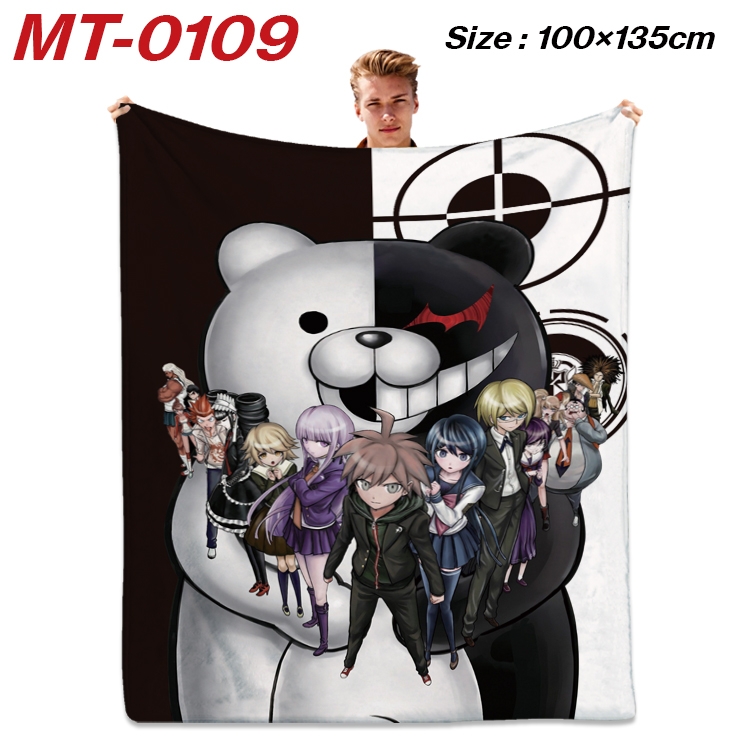 Dangan-Ronpa Anime Flannel Blanket Air Conditioning Quilt Double Sided Printing 100x135cm MT-0109