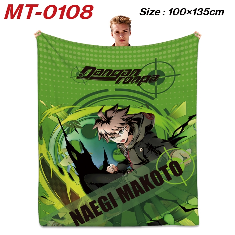 Dangan-Ronpa Anime Flannel Blanket Air Conditioning Quilt Double Sided Printing 100x135cm MT-0108