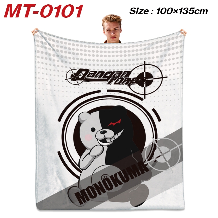 Dangan-Ronpa Anime Flannel Blanket Air Conditioning Quilt Double Sided Printing 100x135cm MT-0101