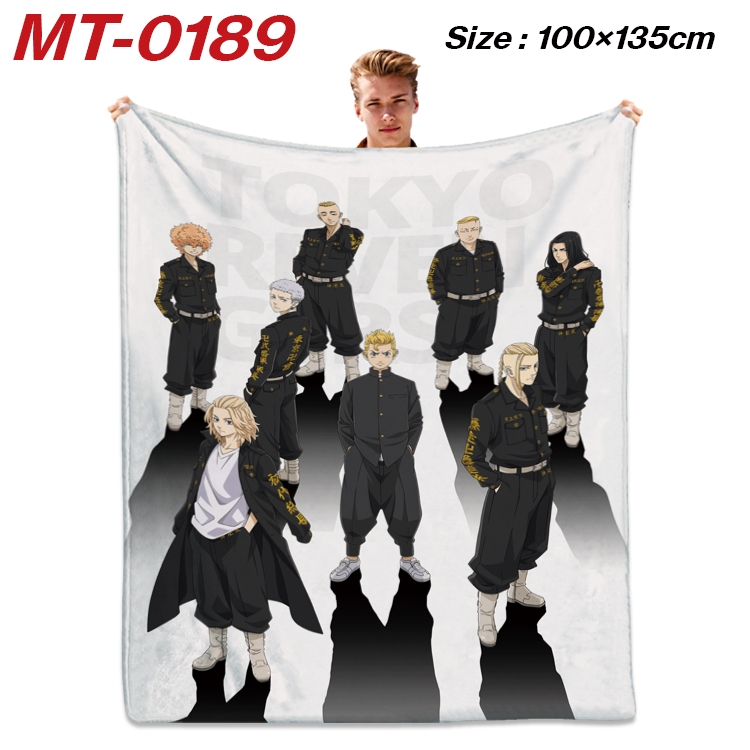 Tokyo Revengers Anime Flannel Blanket Air Conditioning Quilt Double Sided Printing 100x135cm MT-0189