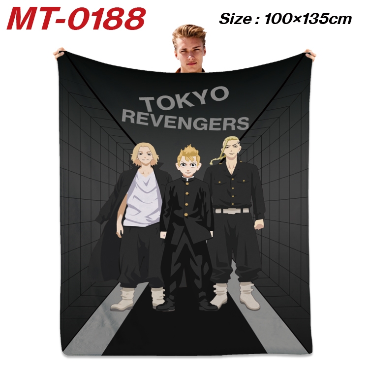 Tokyo Revengers Anime Flannel Blanket Air Conditioning Quilt Double Sided Printing 100x135cm  MT-0188