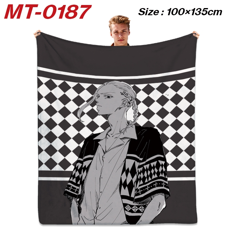 Tokyo Revengers Anime Flannel Blanket Air Conditioning Quilt Double Sided Printing 100x135cm  MT-0187