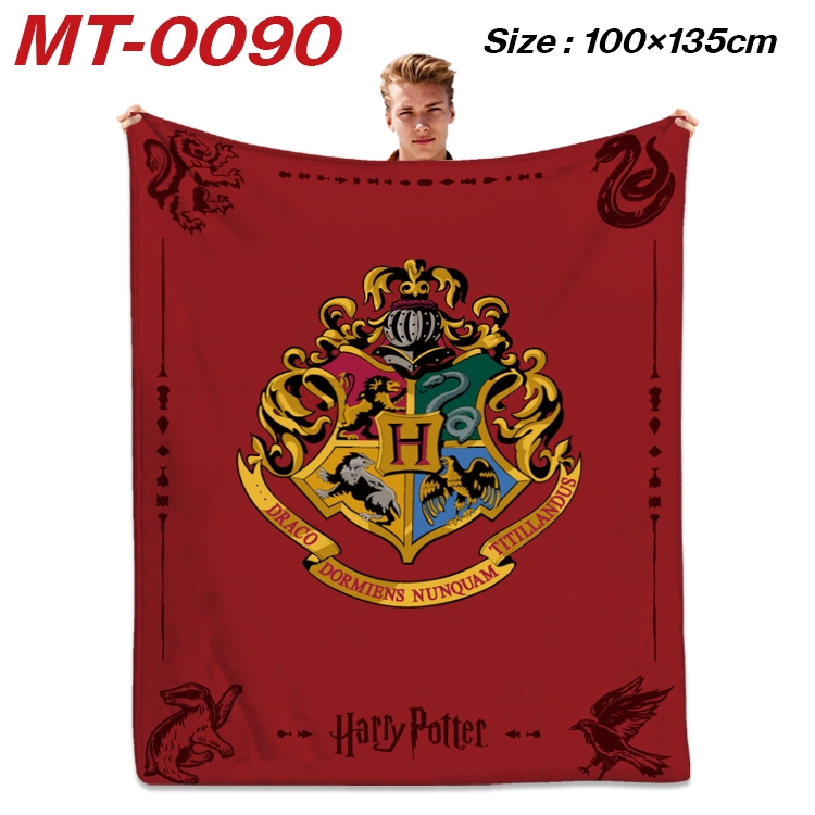 Harry Potter Anime Flannel Blanket Air Conditioning Quilt Double Sided Printing 100x135cm  MT-0090