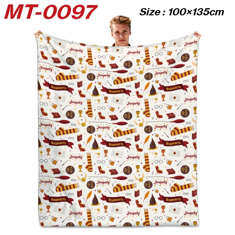 Harry Potter Anime Flannel Blanket Air Conditioning Quilt Double Sided Printing 100x135cm MT-0097