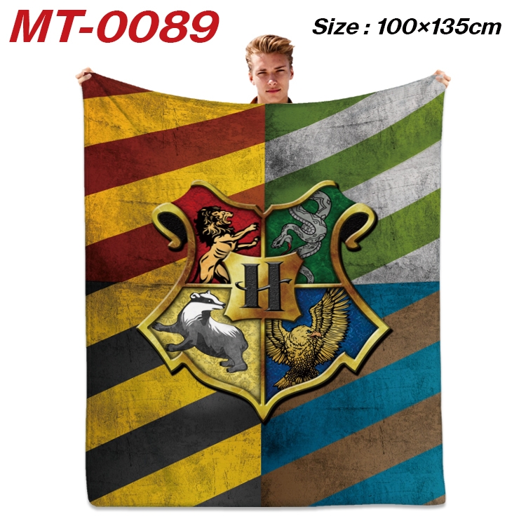 Harry Potter Anime Flannel Blanket Air Conditioning Quilt Double Sided Printing 100x135cm MT-0089