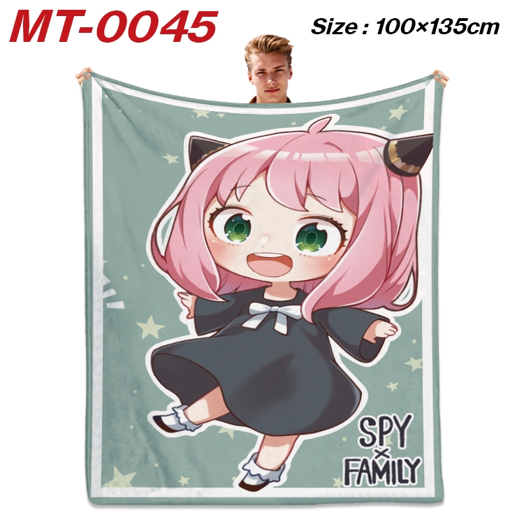 SPY×FAMILY Anime Flannel Blanket Air Conditioning Quilt Double Sided Printing 100x135cm  MT-0045