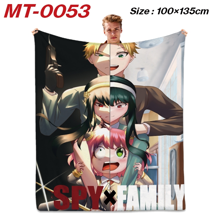 SPY×FAMILY Anime Flannel Blanket Air Conditioning Quilt Double Sided Printing 100x135cm  MT-0053