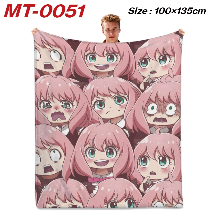 SPY×FAMILY Anime Flannel Blanket Air Conditioning Quilt Double Sided Printing 100x135cm MT-0051