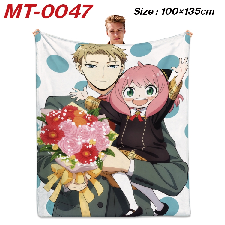 SPY×FAMILY Anime Flannel Blanket Air Conditioning Quilt Double Sided Printing 100x135cm MT-0047