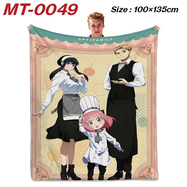 SPY×FAMILY Anime Flannel Blanket Air Conditioning Quilt Double Sided Printing 100x135cm MT-0049