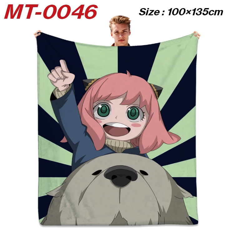 SPY×FAMILY Anime Flannel Blanket Air Conditioning Quilt Double Sided Printing 100x135cm  MT-0046