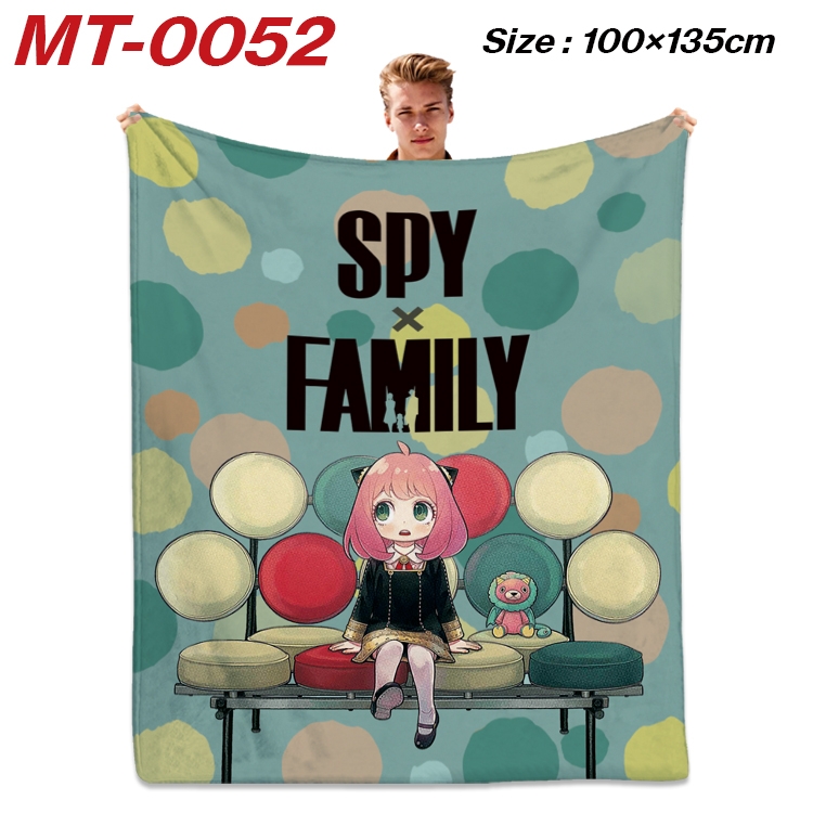 SPY×FAMILY Anime Flannel Blanket Air Conditioning Quilt Double Sided Printing 100x135cm  MT-0052