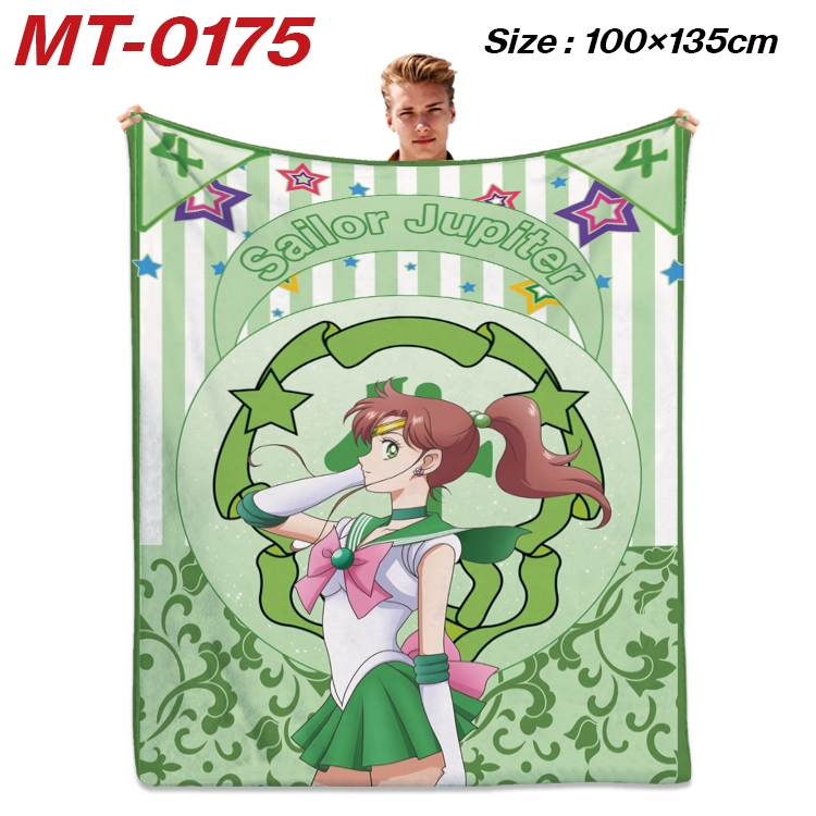 sailormoon Anime Flannel Blanket Air Conditioning Quilt Double Sided Printing 100x135cm  MT-0175