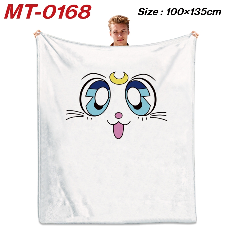 sailormoon Anime Flannel Blanket Air Conditioning Quilt Double Sided Printing 100x135cm MT-0168
