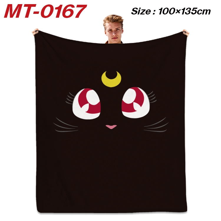 sailormoon Anime Flannel Blanket Air Conditioning Quilt Double Sided Printing 100x135cm MT-0167