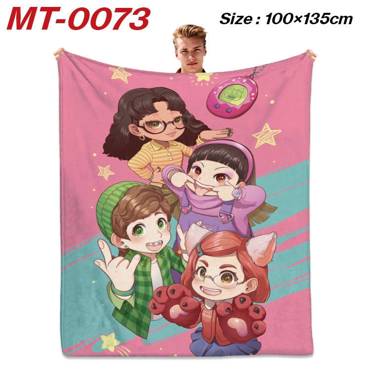 Turning Red Anime Flannel Blanket Air Conditioning Quilt Double Sided Printing 100x135cm MT-0073