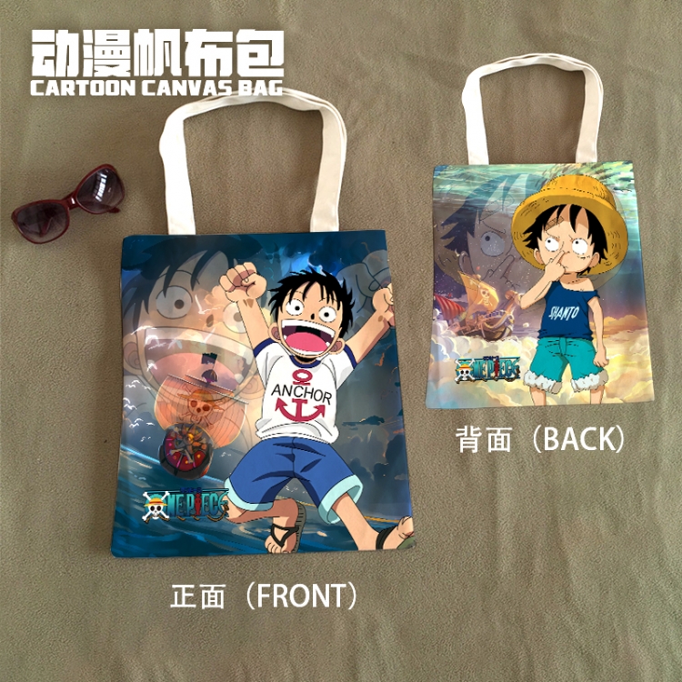 One Piece Anime Canvas Bag Shoulder Shopping Bag 33x37cm