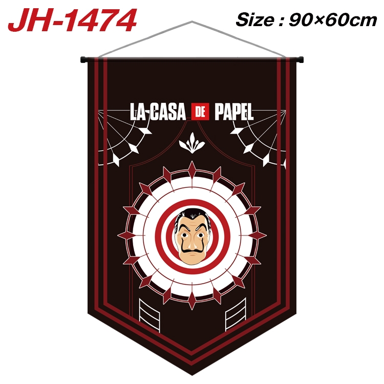 Money Heist Anime Peripheral Full Color Printing Banner 90X60CM JH-1474