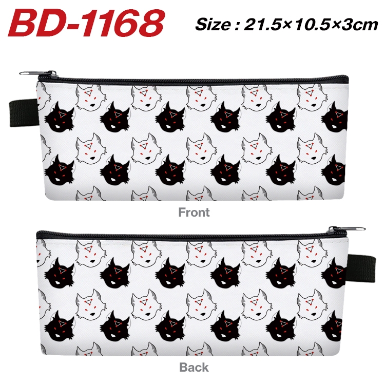 Jujutsu Kaisen Anime Peripheral PU Leather Zipper Pencil Case Stationery Box 21.5X10.5X3CM BD-1168