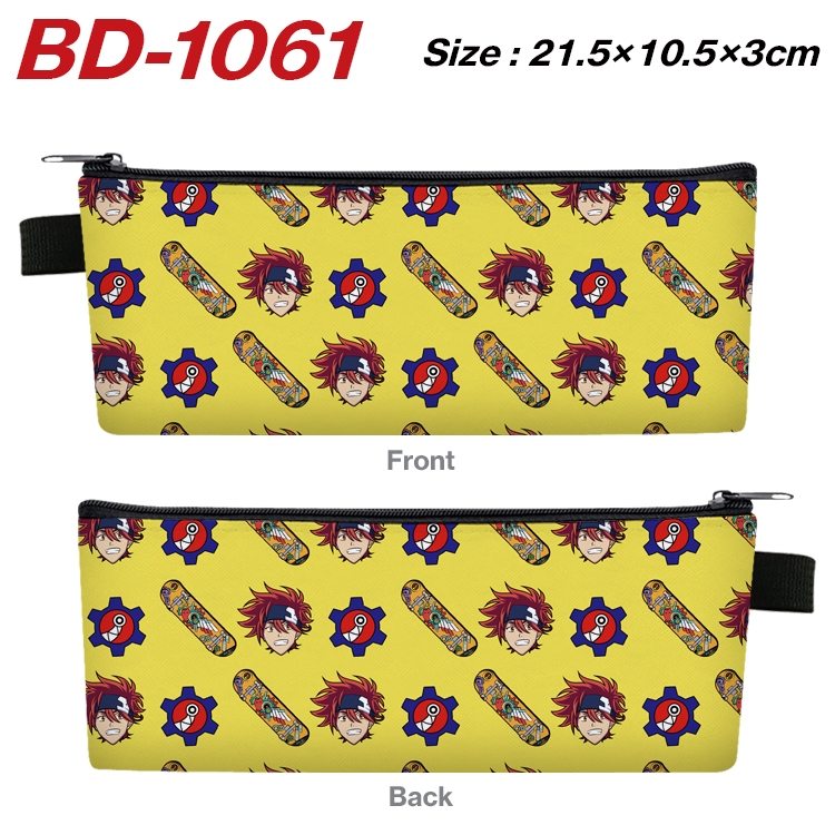 SK∞ Anime Peripheral PU Leather Zipper Pencil Case Stationery Box 21.5X10.5X3CM BD-1061