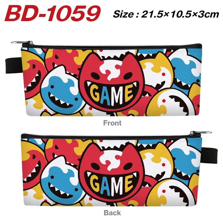 SK∞ Anime Peripheral PU Leather Zipper Pencil Case Stationery Box 21.5X10.5X3CM BD-1059