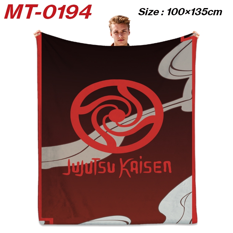 Jujutsu Kaisen Anime Flannel Blanket Air Conditioning Quilt Double Sided Printing 100x135cm MT-0194