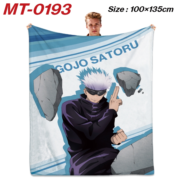 Jujutsu Kaisen Anime Flannel Blanket Air Conditioning Quilt Double Sided Printing 100x135cm MT-0193