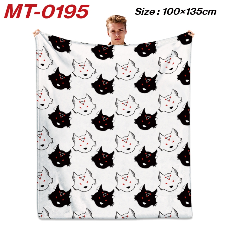 Jujutsu Kaisen Anime Flannel Blanket Air Conditioning Quilt Double Sided Printing 100x135cm MT-0195