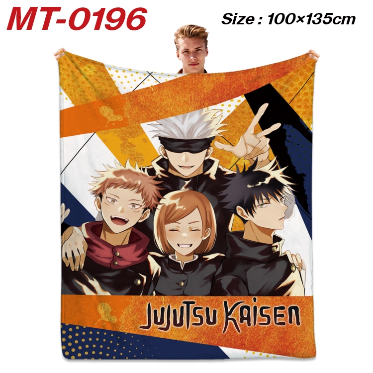 Jujutsu Kaisen Anime Flannel Blanket Air Conditioning Quilt Double Sided Printing 100x135cm MT-0196