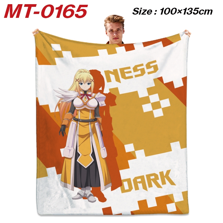 Blessings for a better world Anime Flannel Blanket Air Conditioning Quilt Double Sided Printing 100x135cm  MT-0165