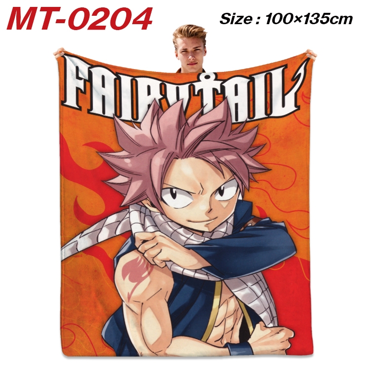 Fairy tail Anime Flannel Blanket Air Conditioning Quilt Double Sided Printing 100x135cm  MT-0204