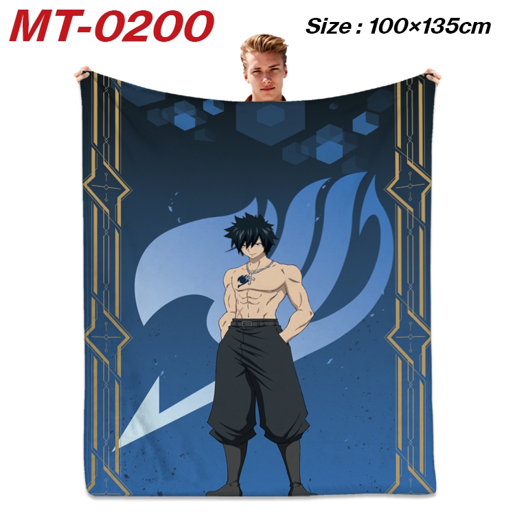 Fairy tail Anime Flannel Blanket Air Conditioning Quilt Double Sided Printing 100x135cm MT-0200