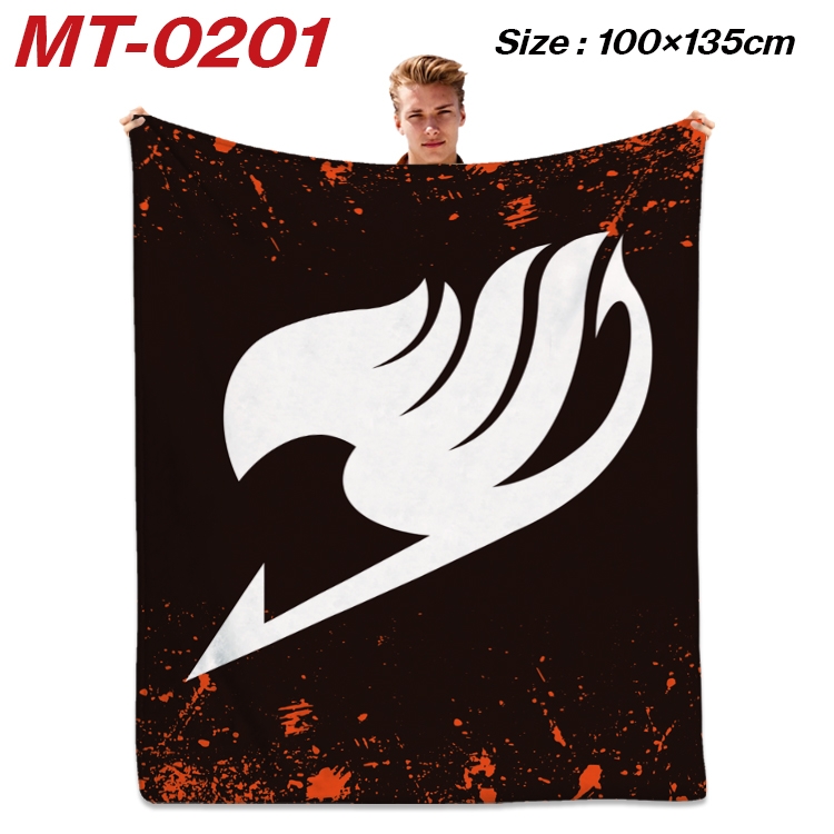 Fairy tail Anime Flannel Blanket Air Conditioning Quilt Double Sided Printing 100x135cm MT-0201