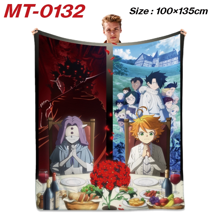 The Promised Neverla Anime Flannel Blanket Air Conditioning Quilt Double Sided Printing 100x135cm  MT-0132