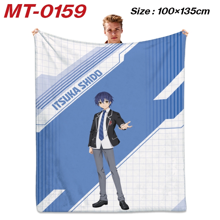 Date-A-Live Anime Flannel Blanket Air Conditioning Quilt Double Sided Printing 100x135cm MT-0159
