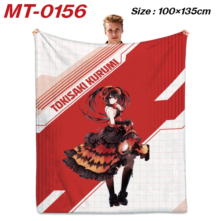 Date-A-Live Anime Flannel Blanket Air Conditioning Quilt Double Sided Printing 100x135cm MT-0156