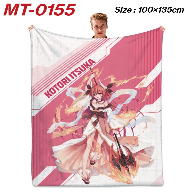 Date-A-Live Anime Flannel Blanket Air Conditioning Quilt Double Sided Printing 100x135cm MT-0155