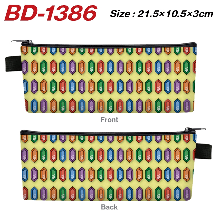 The Legend of Zelda Anime Peripheral PU Leather Zipper Pencil Case Stationery Box 21.5X10.5X3CM BD-1386