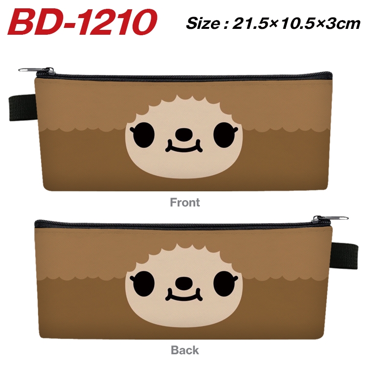 toca life world Anime Peripheral PU Leather Zipper Pencil Case Stationery Box 21.5X10.5X3CM BD-1210