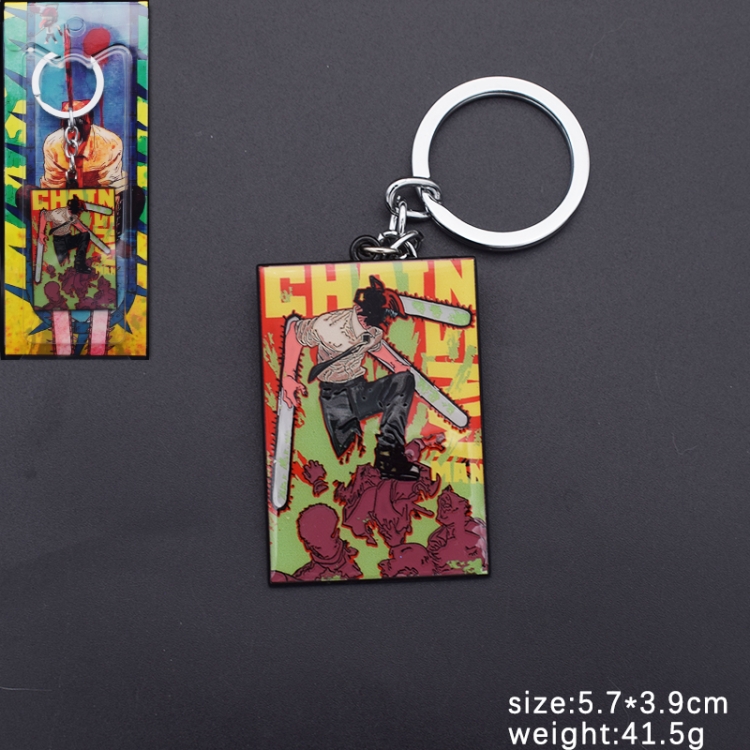 chainsaw man Anime peripheral metal keychain pendant