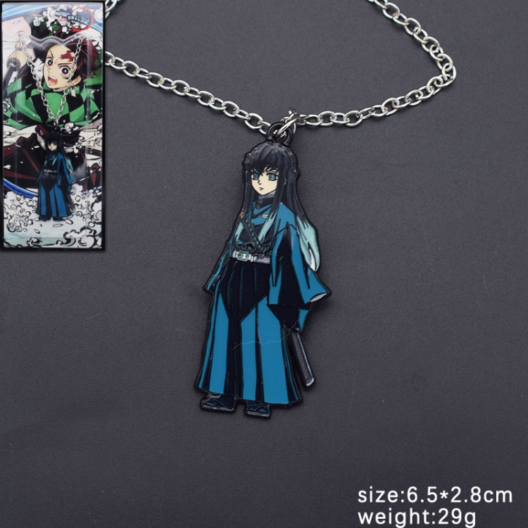 Demon Slayer Kimets Anime Cartoon Metal Necklace Pendant Ornament