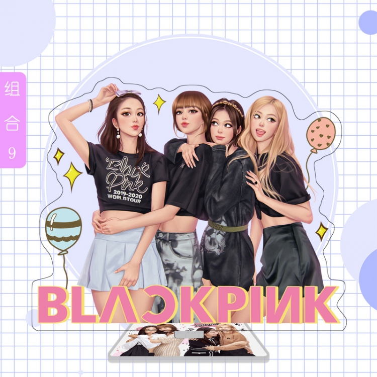 BLACK PINK star character acrylic Standing Plates Keychain 16cm