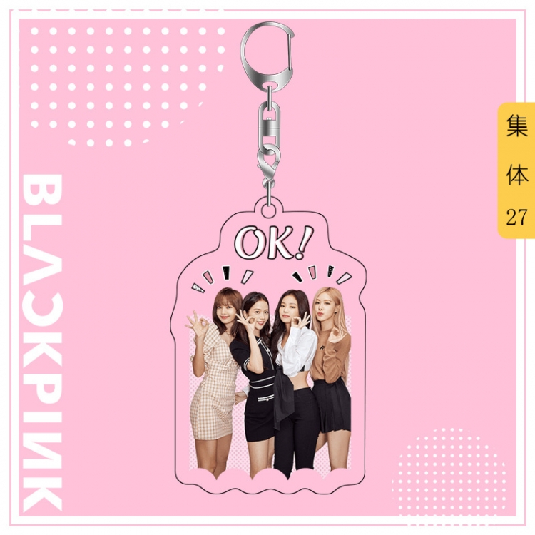 BLACK PINK acrylic pendant bag charm keychain price for 5 pcs