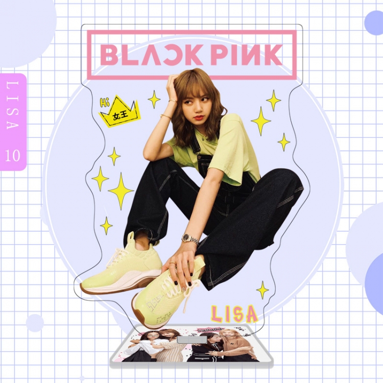 BLACK PINK  star characters acrylic Standing Plates Keychain 16cm