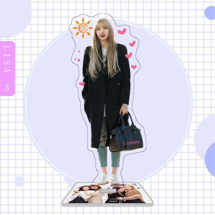 BLACK PINK  Lisa star characters acrylic Standing Plates Keychain 16cm