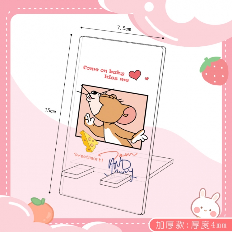 Tom and Jerry Cartoon Double Sided Acrylic Thickened Mobile Phone Holder 15X7.5CM price for 5 pcs